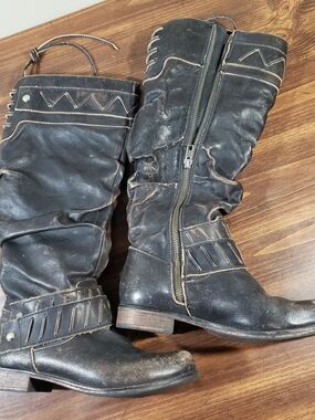 Corral Indie Spirit Brown Distressed Leather  Riding Boots Women's 7M
